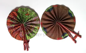 Wedding Ankara Handfans With Aso Ebi