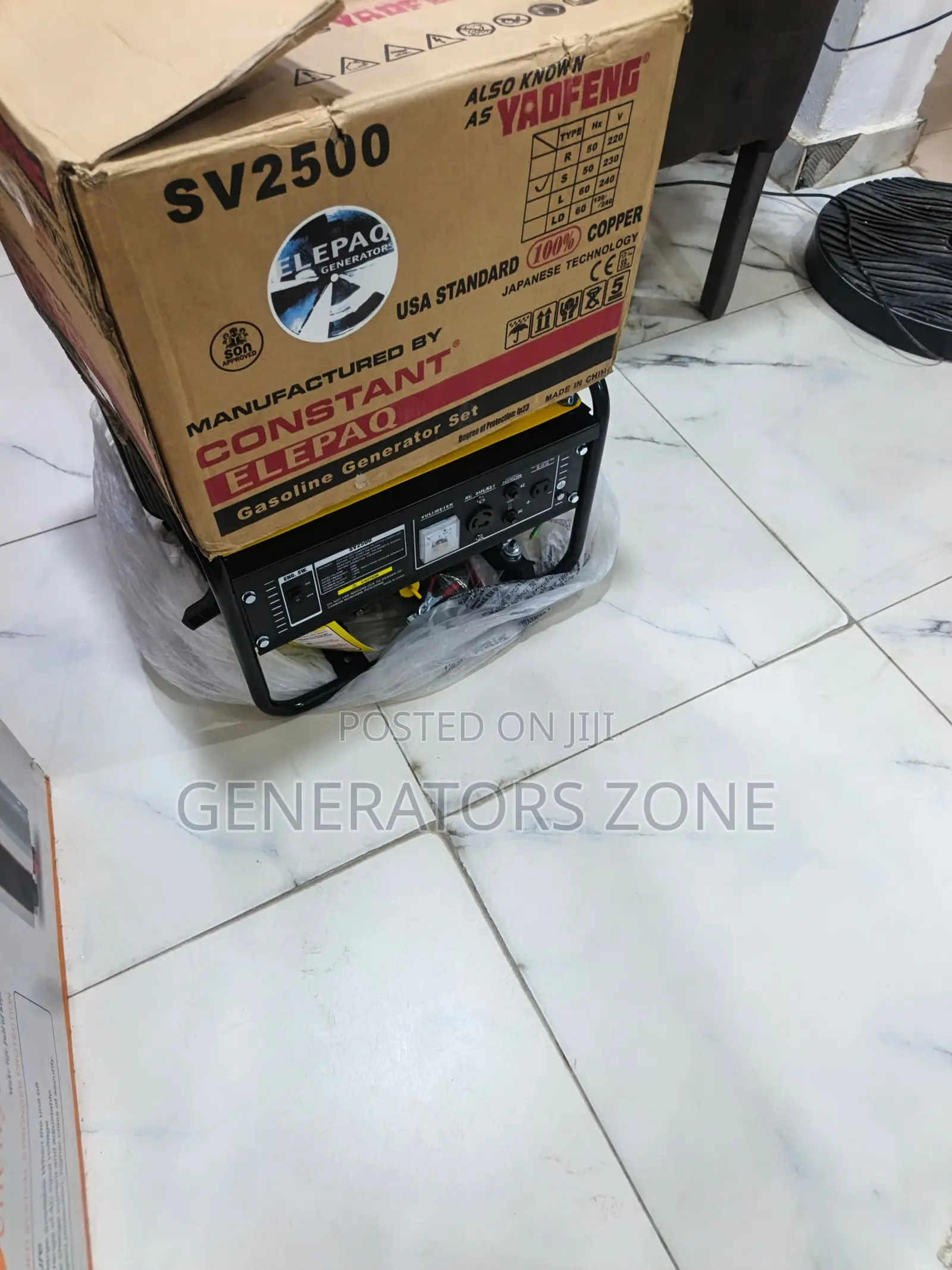 Elepaq 1.5kva Sv2500 Engine Power Generator