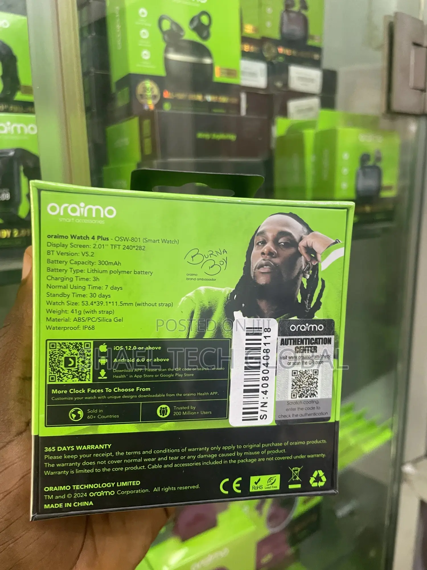Oraimo Smartwatch 4plus Osw 801