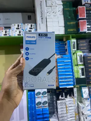 Philips 4-in-1 Usb-C Hub to 4x Usb 3.0 Ports – 5gbps Fast Data Black