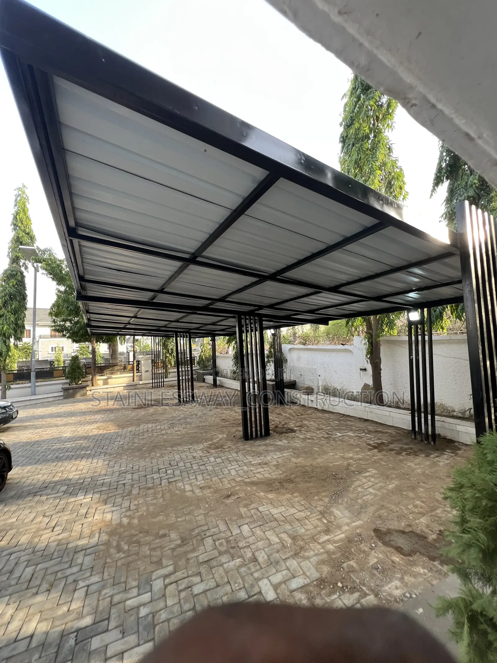 Carport Shed With Wind Breaker