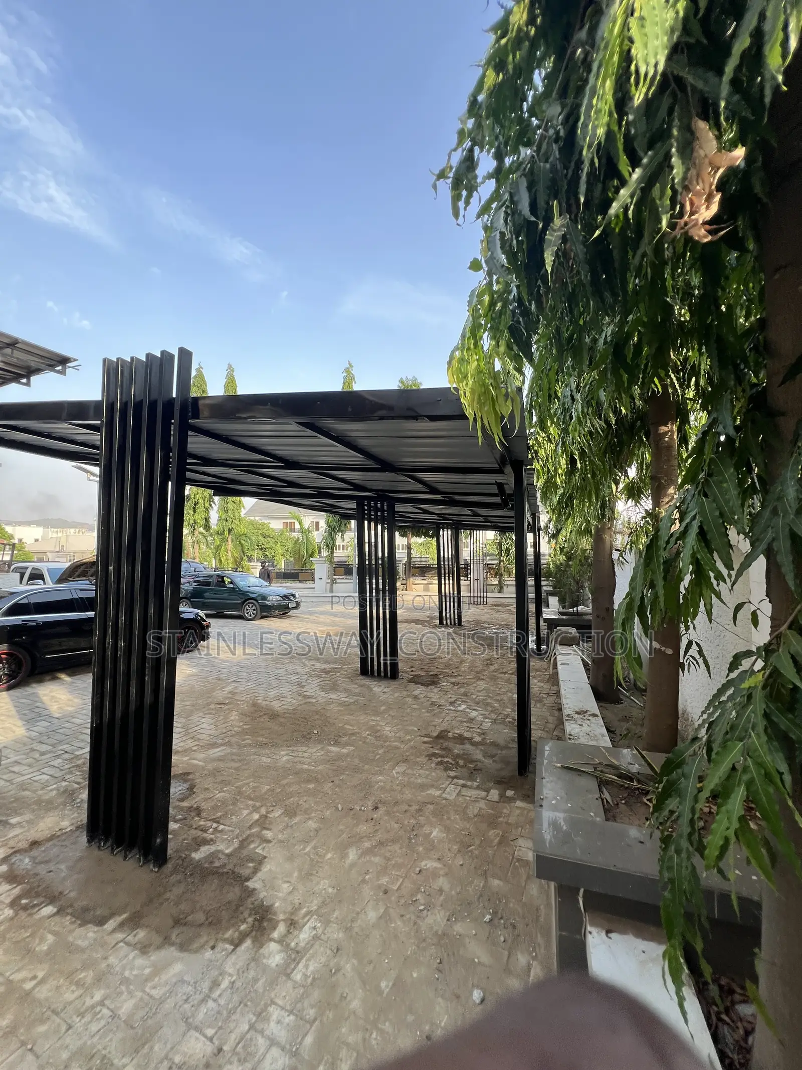 Carport Shed With Wind Breaker