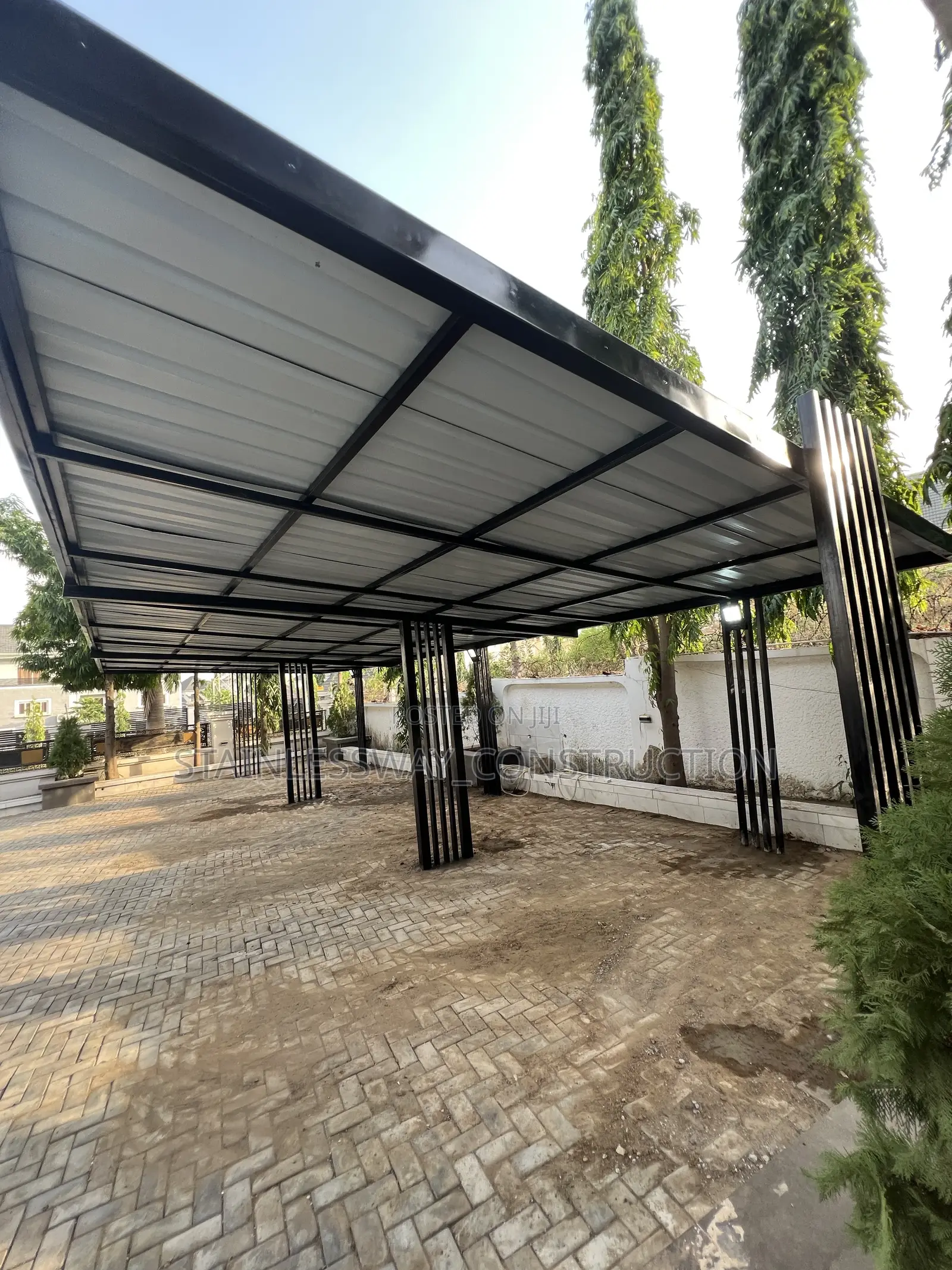 Carport Shed With Wind Breaker