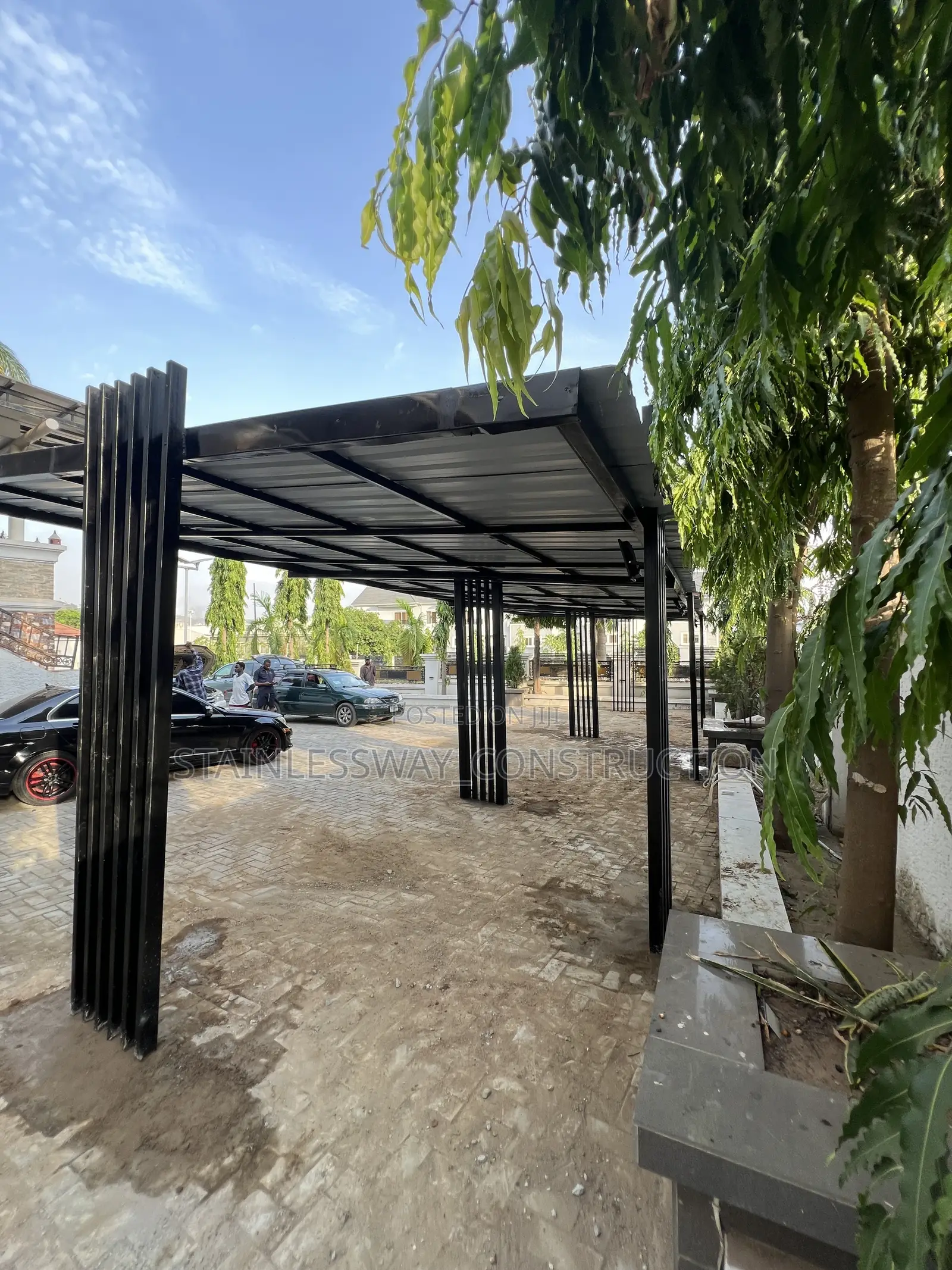 Carport Shed With Wind Breaker
