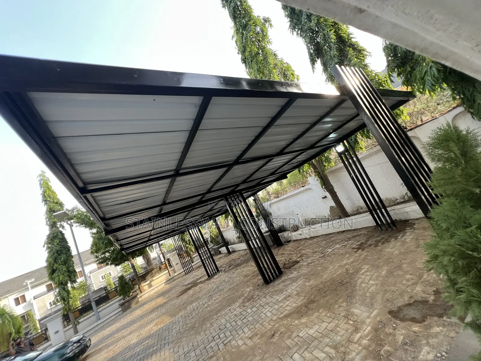 Carport Shed With Wind Breaker