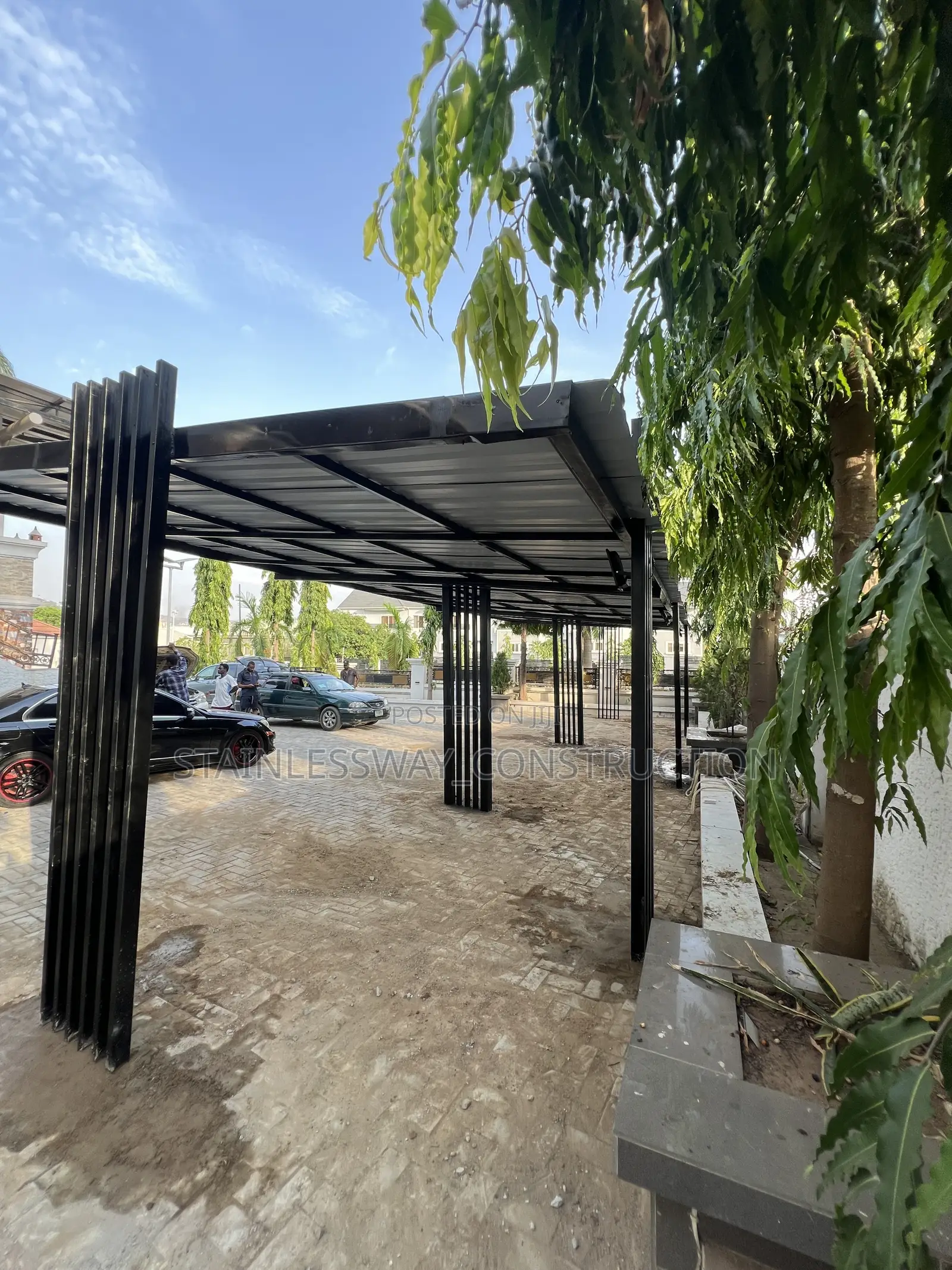 Carport Shed With Wind Breaker