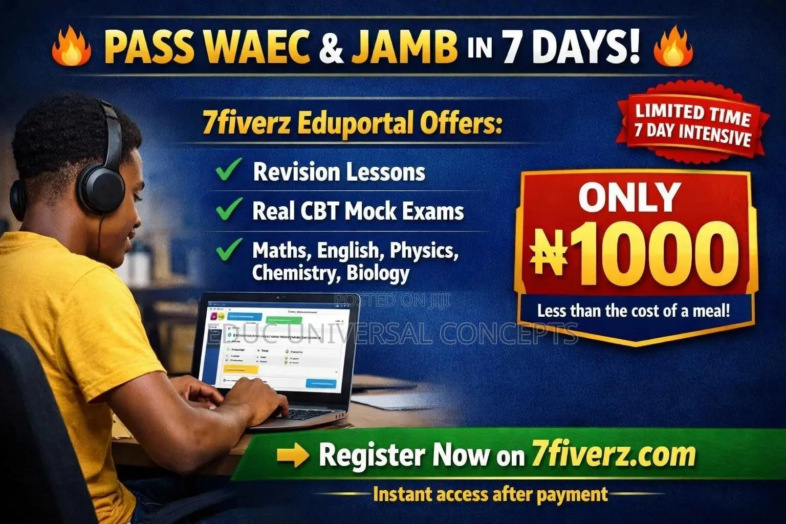 7-Day Intensive Waec/Jamb CBT