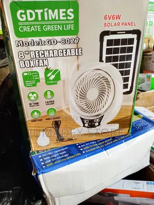 Gd Time Rechargeable Box Fan