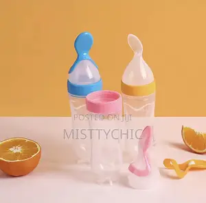 Squeezing Feeding Bottle Silicone Newborn Baby