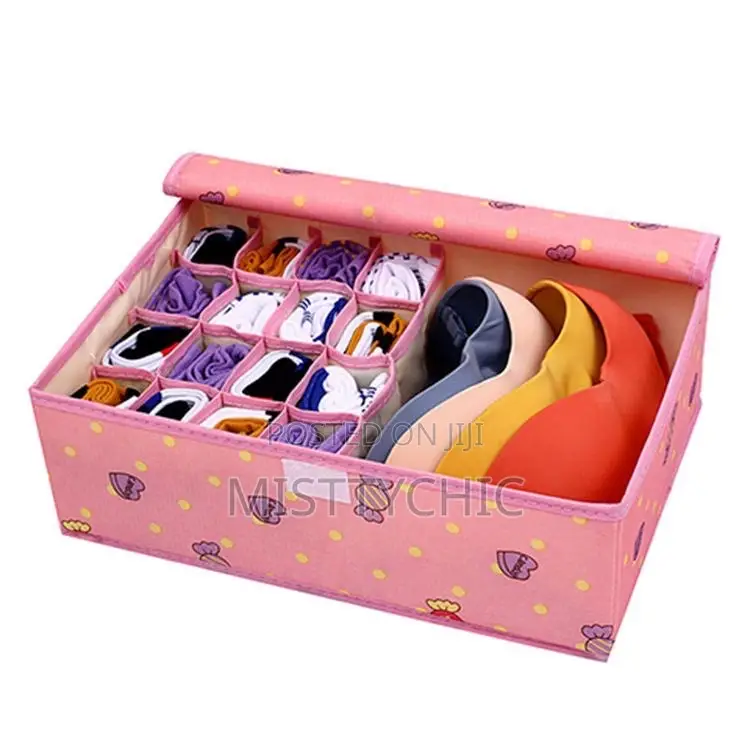 Simple Printed Pattern Underwear Storage Box Bra