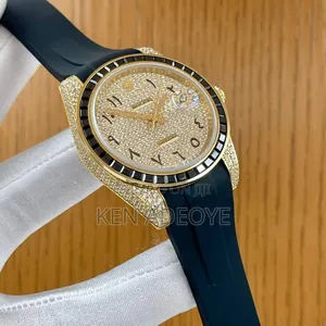 Luxury Rolex Designer Rubber Strap Watch