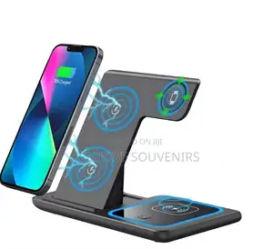 3-in-1 Wireless Charger Stand Compatible With Apple iPhone and Watch