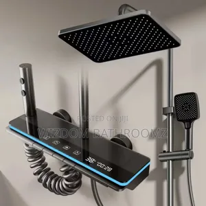 Led Shower Set With Temperature Display.