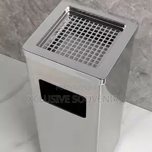 High Quality 30l Anti-Rust Stainles Steel Waste Container With Ashtray