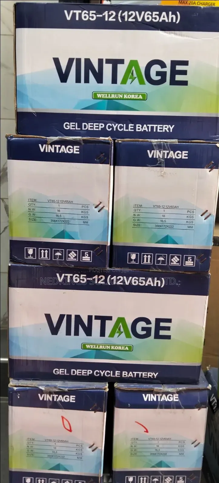Vintage 65ah 12v