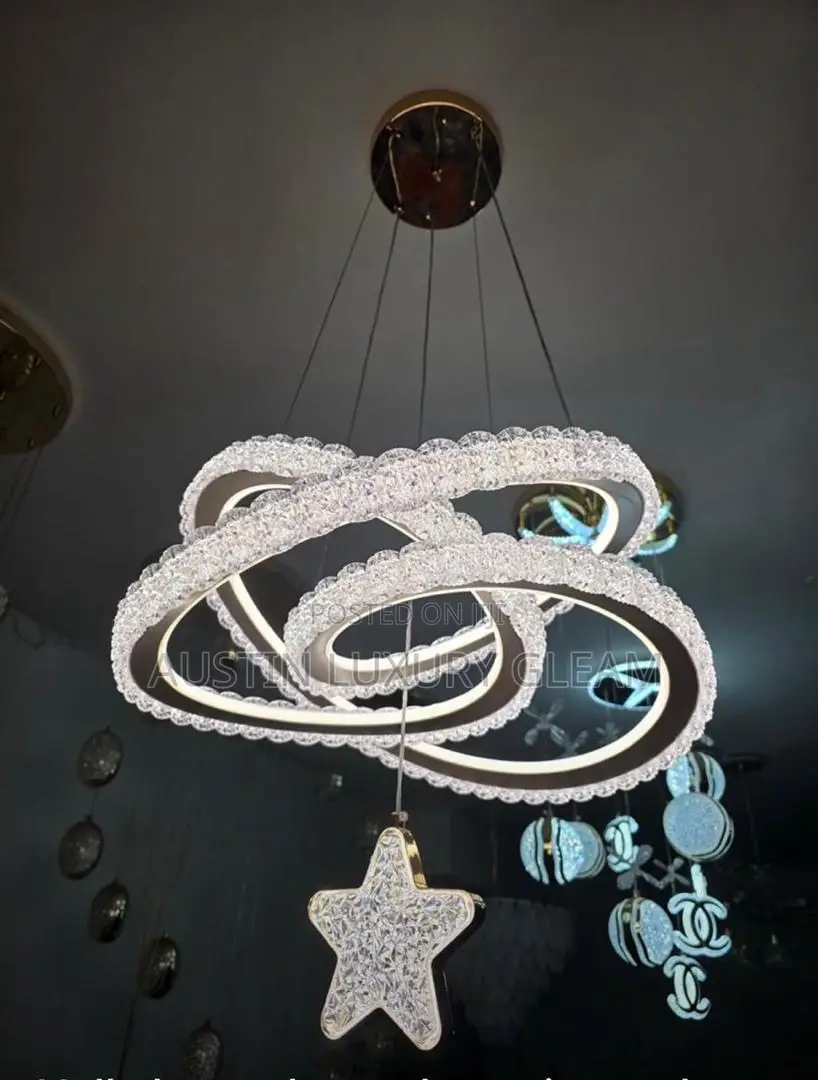 Modern Led Ring Chandelier – Crystal Ceiling Light