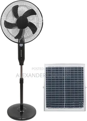 Solar Standing Fan With Solar Panel – Reliable Cooling, Day Night