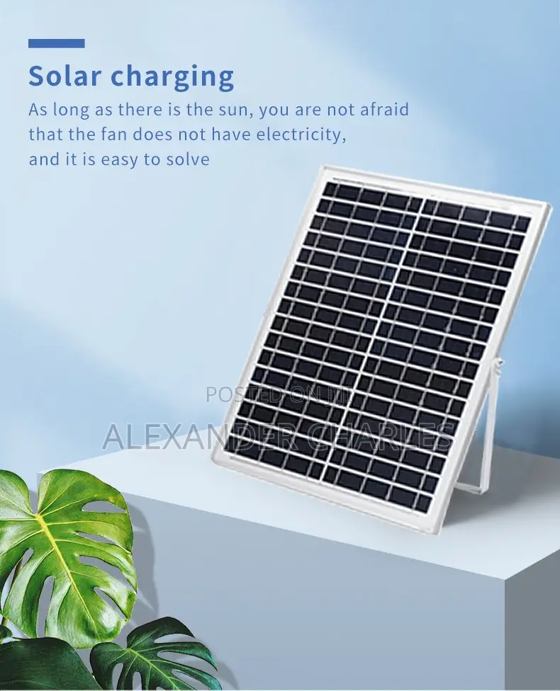 Solar Standing Fan With Solar Panel – Reliable Cooling, Day Night