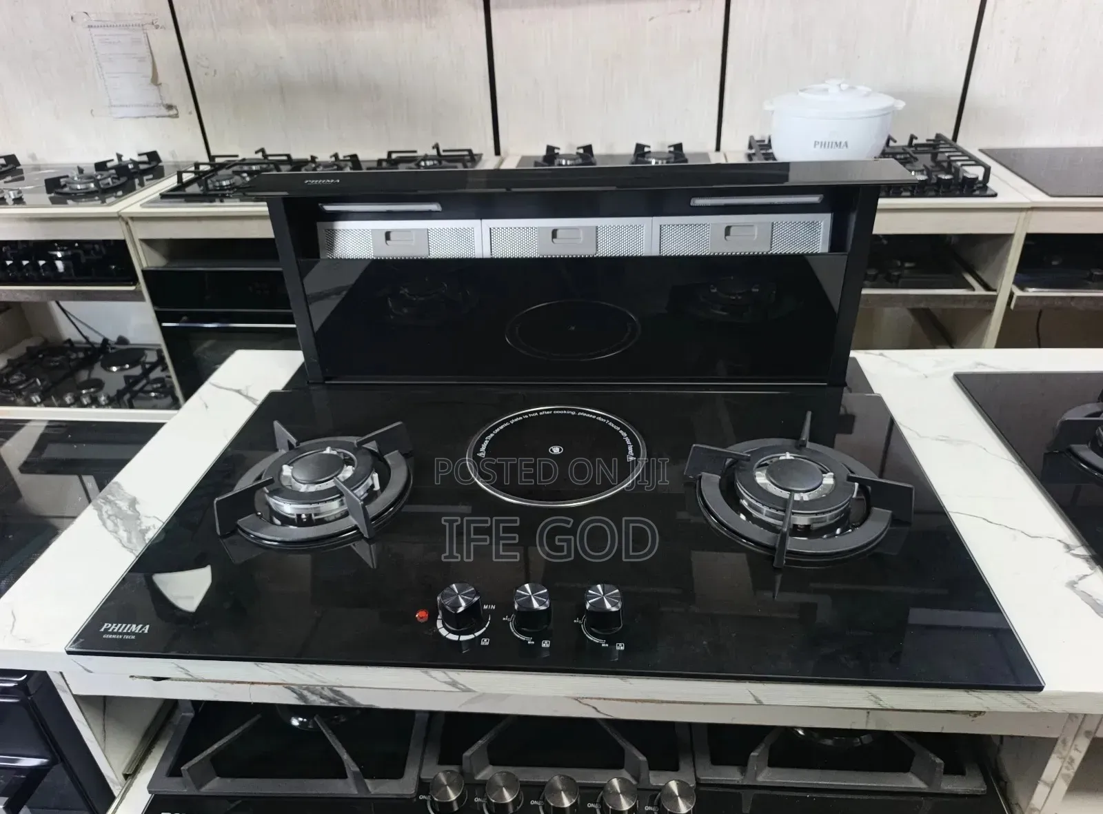 Original Phiima 90cm Downdraft Extractor 90cm 2+1 Gas Electric Hob