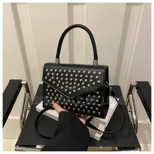 Elegant Women’S Studded Handbag – Top Handle Crossbody Shoulder Bag