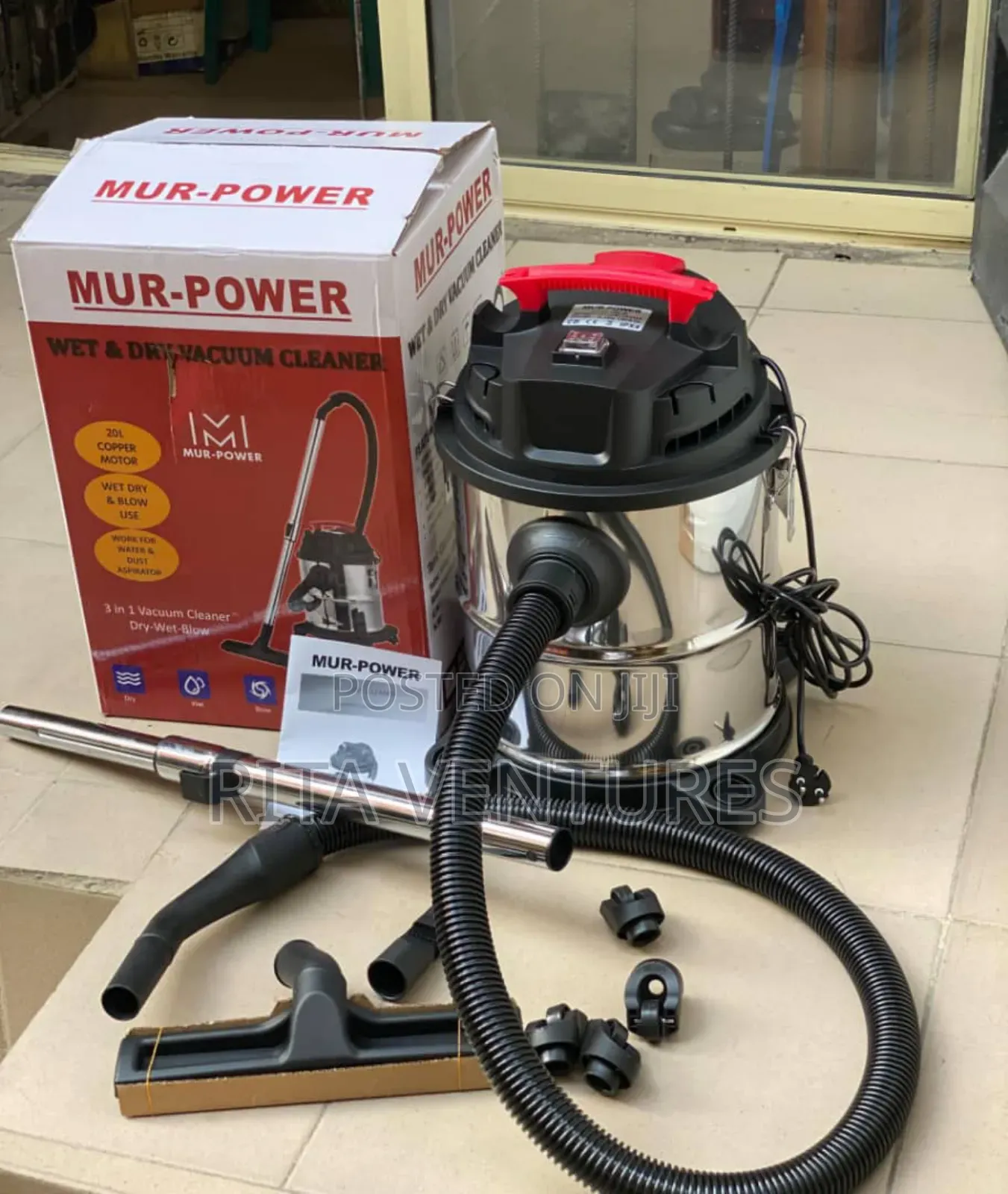Mur-Power Wet and Dry Vacuum Cleaner With Blowing Function 20l