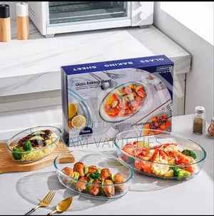Microwave Safe 3pcs Oven Glass Baking Sheet