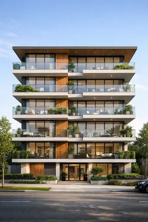 Curtain Wall and Exterior Glass Balustrade Installation