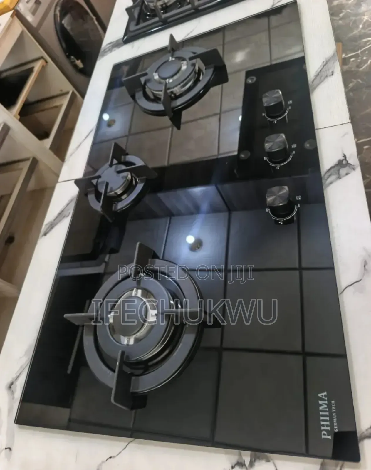 Original Phiima Inbuilt Cabinet 90cm 3 Burners Automatic Gas Cooker