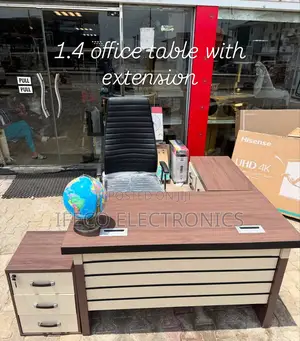Office Table 1.4 Meter With Extension