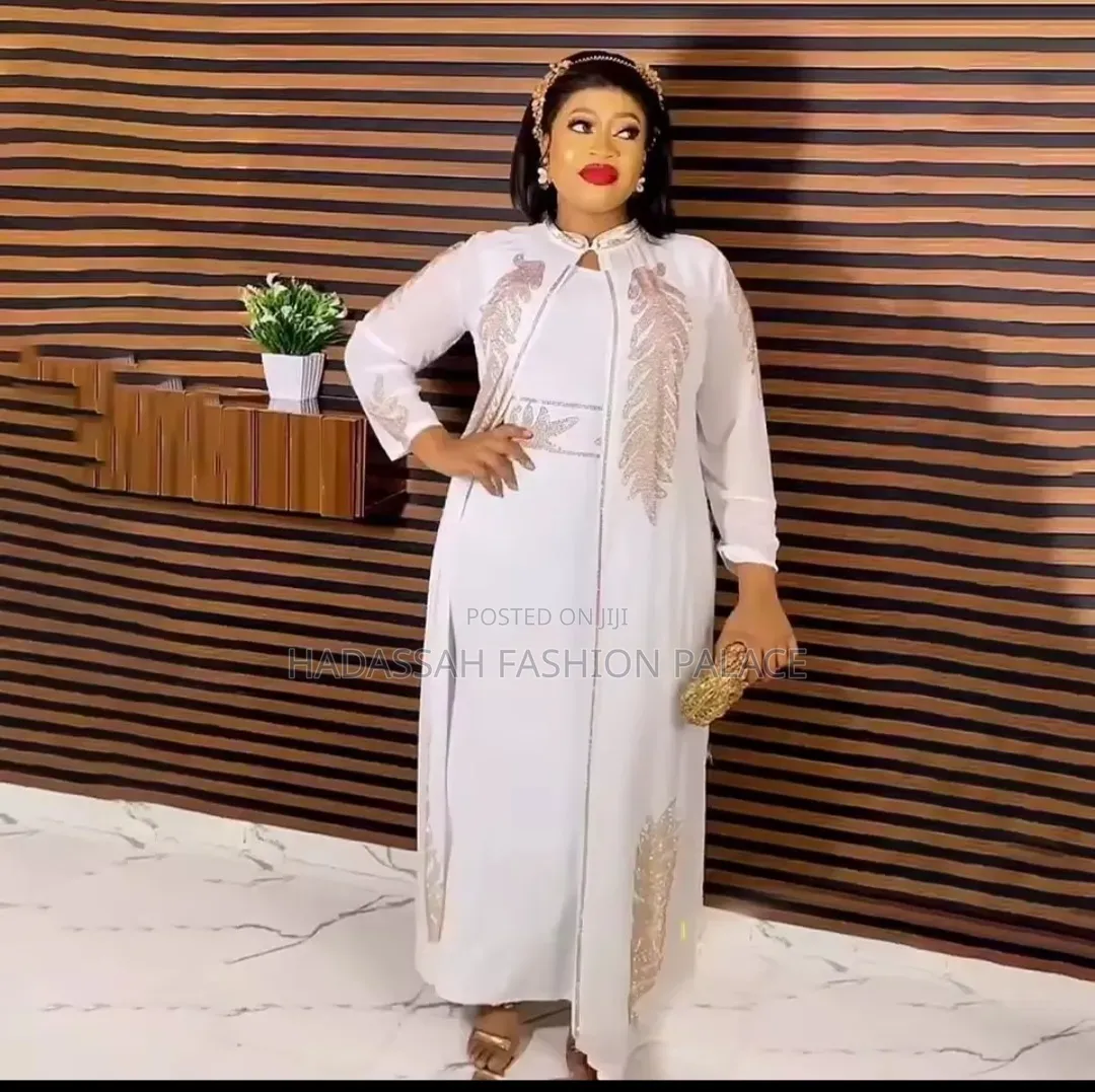 Luxury Stoned Gown( White Only)