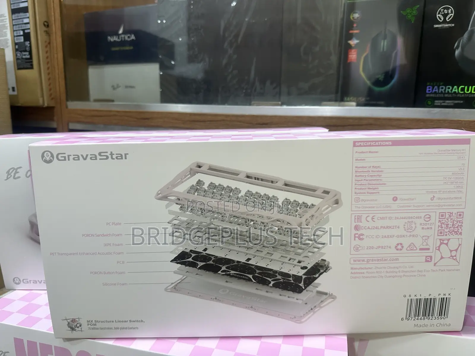 Gravastar Mercury 75% Pink Wireless Keyboard