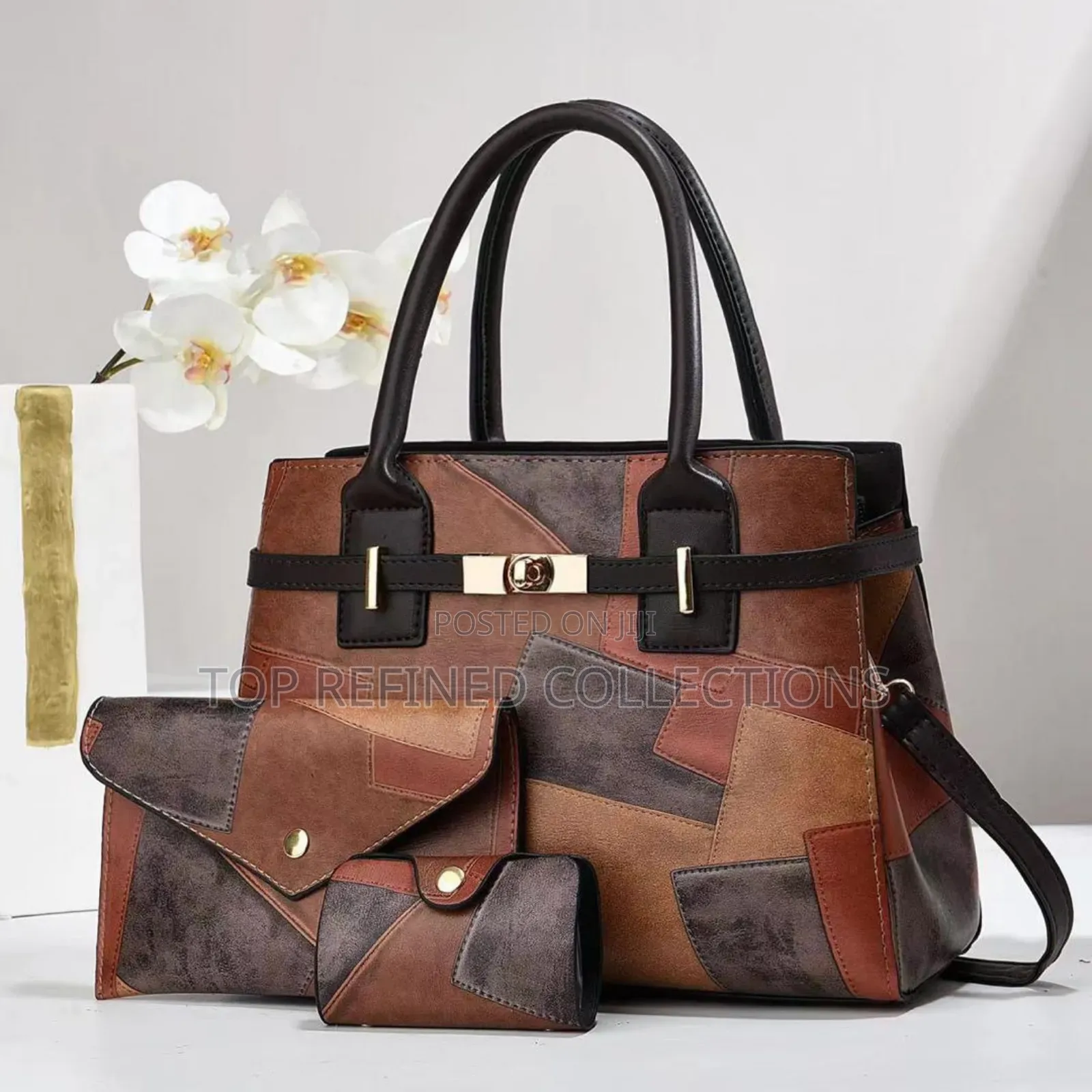 Quality Leather Stock 3in1 Handbag