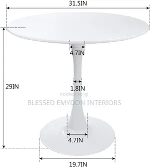 Tulip 4 Seater Round Dining Table and Chair Set