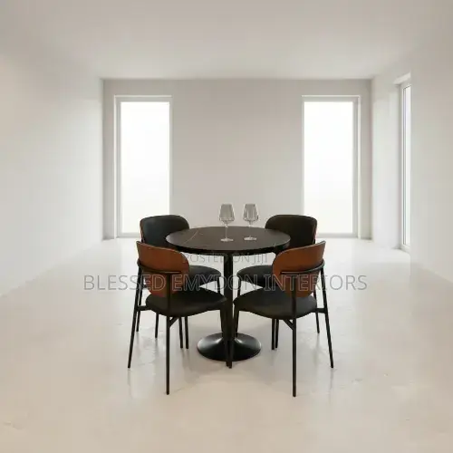 Modern Round Dining Table Set With Chairs
