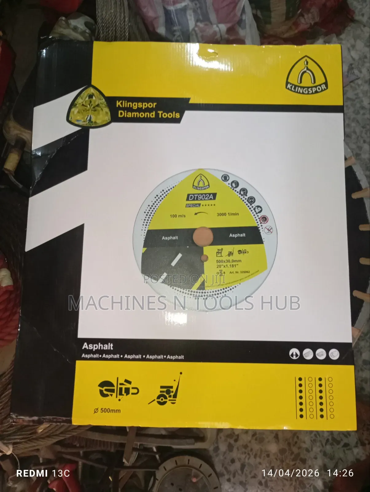 20" Klingspor Dt 902a, Asphalt Diamond Cutting Disc