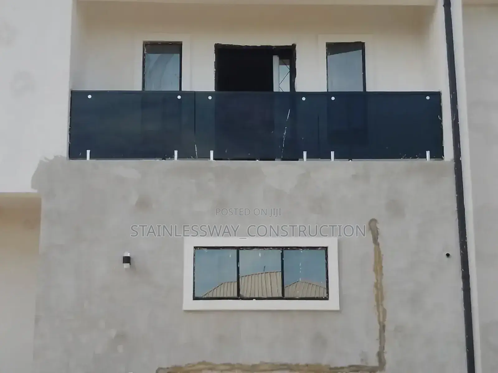 Dark Glass Balcony Handrails