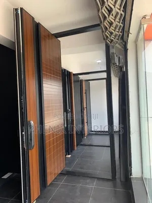 5ft × 10ft Turkey Pivot Security Door With Smart Lock Technology.