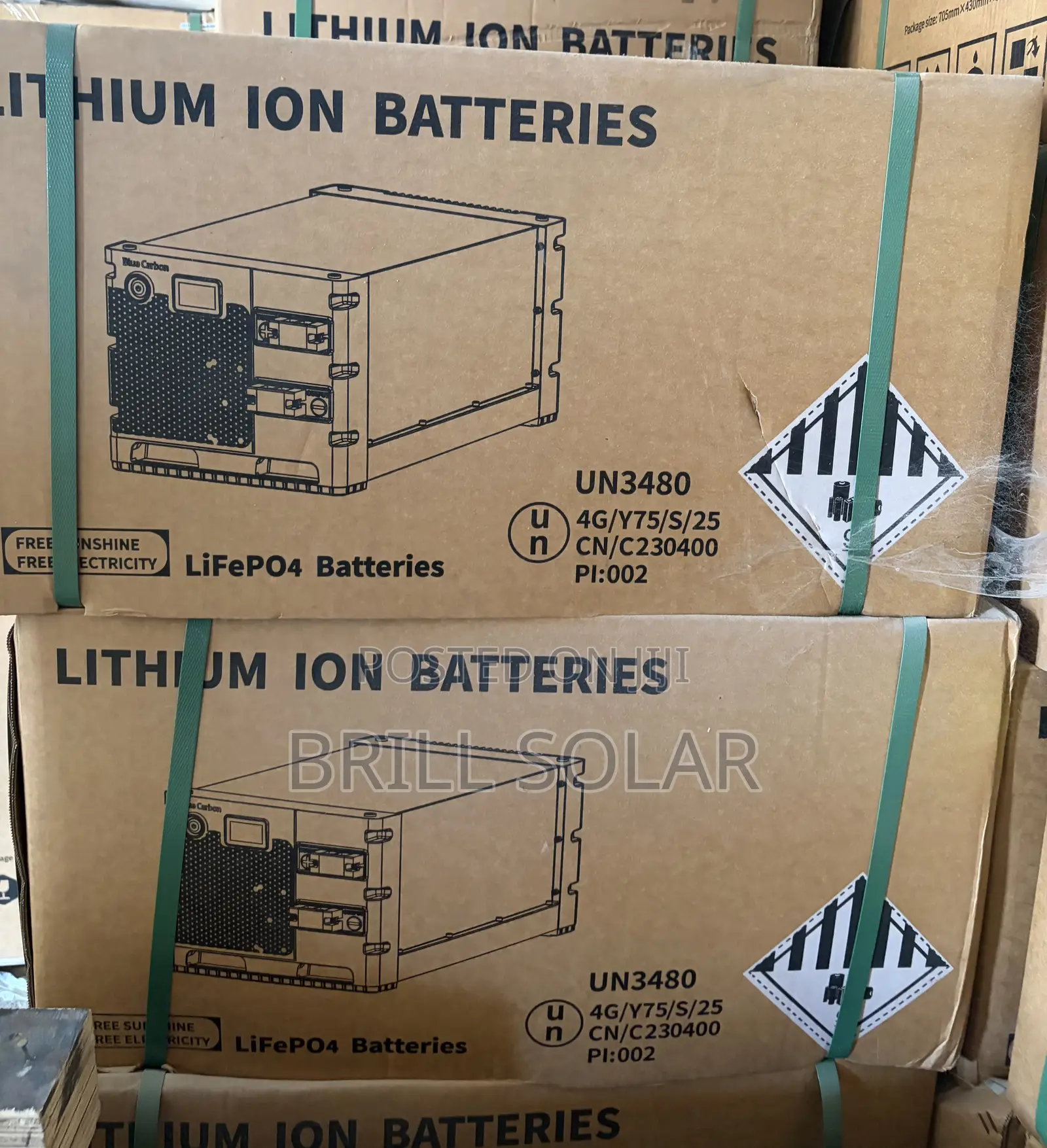 7.5kwh-25.6v Blue-Carbon Solar Lithium Battery