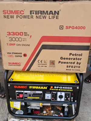 Brand New Sumec Firman 2.5kva Key Start Generator Spg3000e2