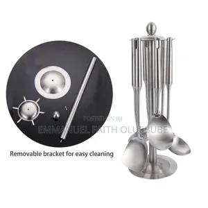 7pcs 304 Stainless Steel Silver Cooking Spoons Set