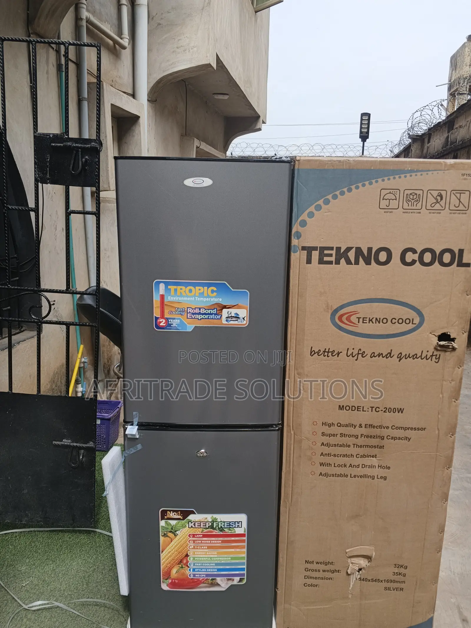 Teknocool Double Door Refrigerator Energy Efficient Fridge
