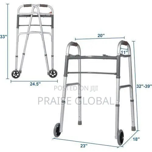 Strong Foldable Walking Frame (With Wheels)