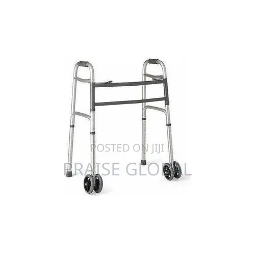Strong Adjustable and Foldable Zimmer Frame With Strong Double Wheels