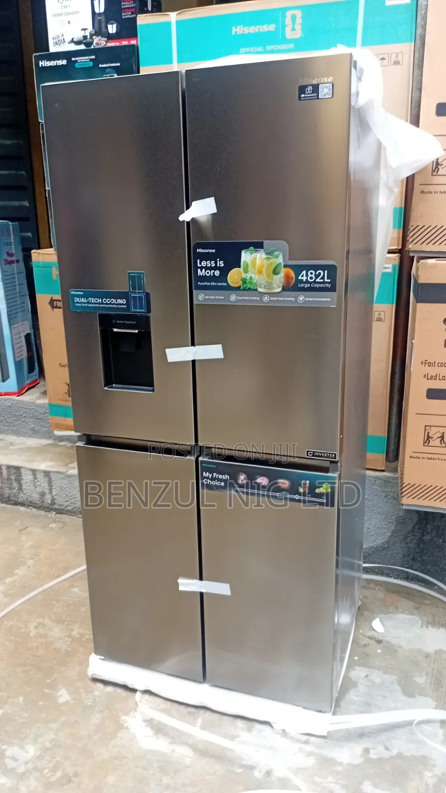 Hisense Refrigerator, Inverter With Dispenser (482l)