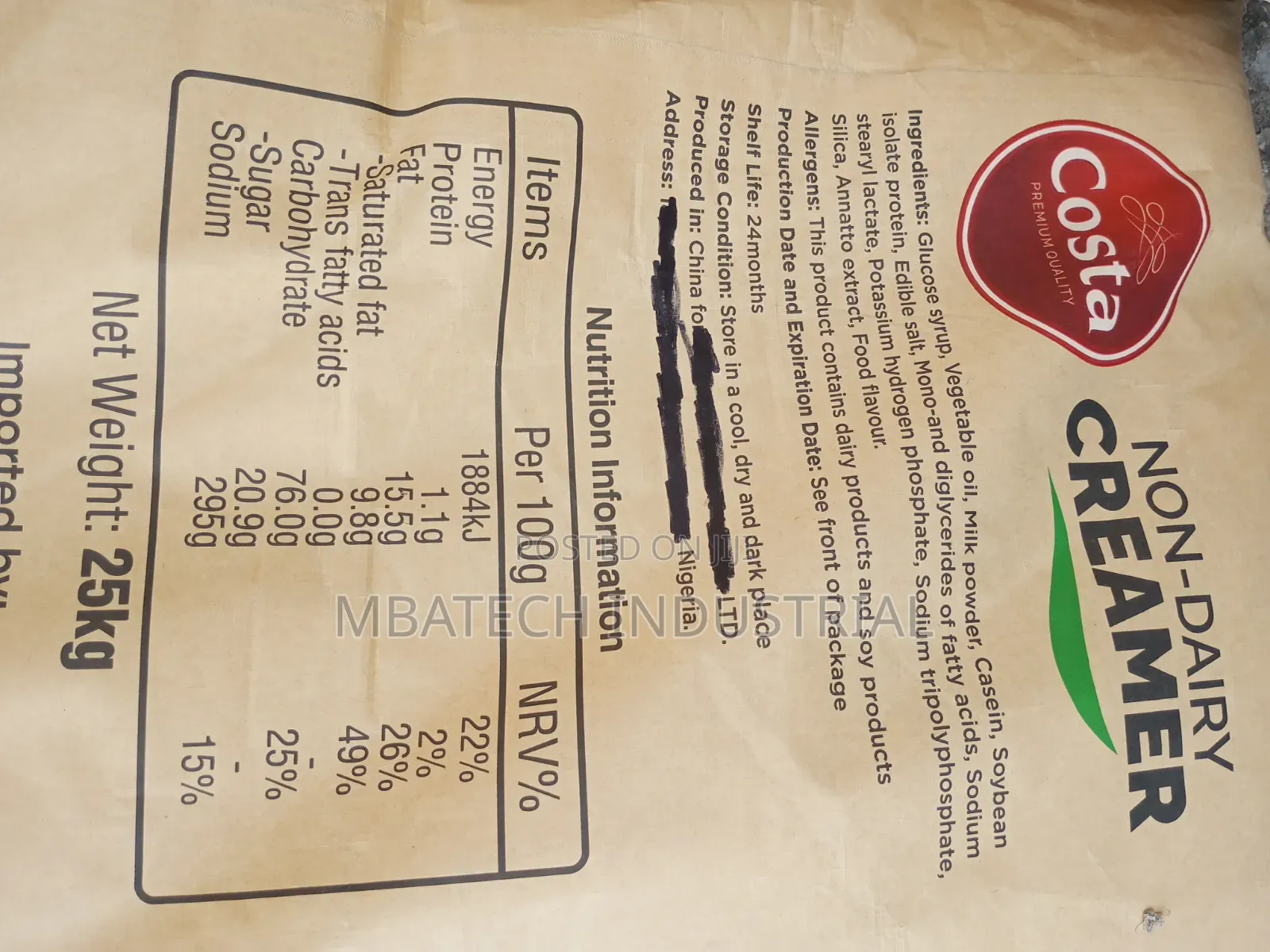 Costa Non Dairy Creamer