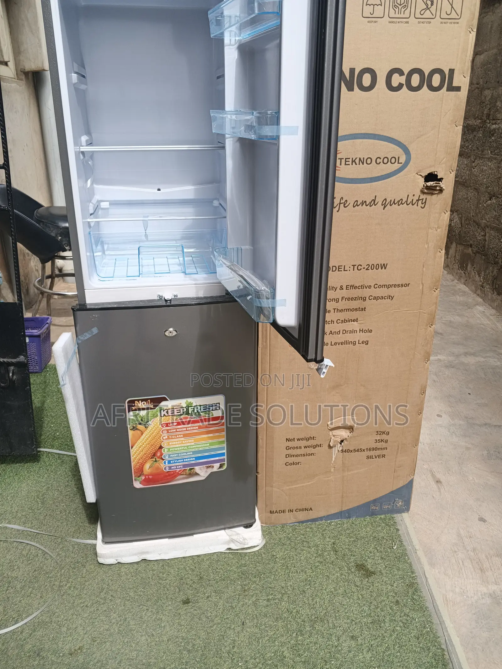 Tekno Cool Double Door Refrigerator Efficient Cooling Fridge