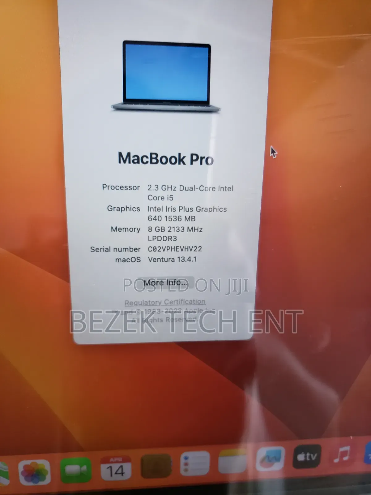 New Laptop Apple MacBook Pro 2017 8GB Intel Core i5 SSD 256GB