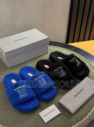 Balenciaga X Nba Shearling Slides