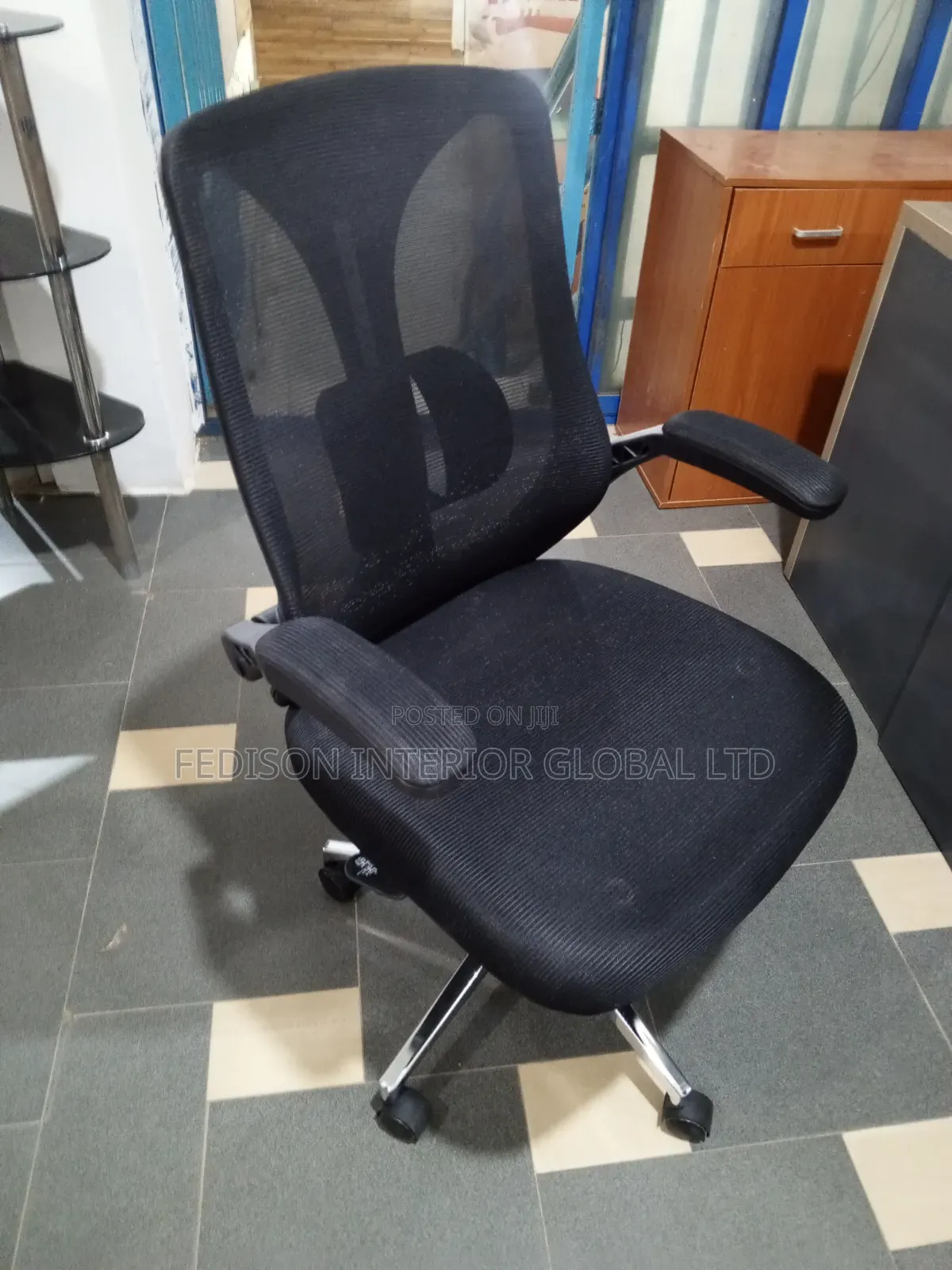 Black Office Fabric Chair