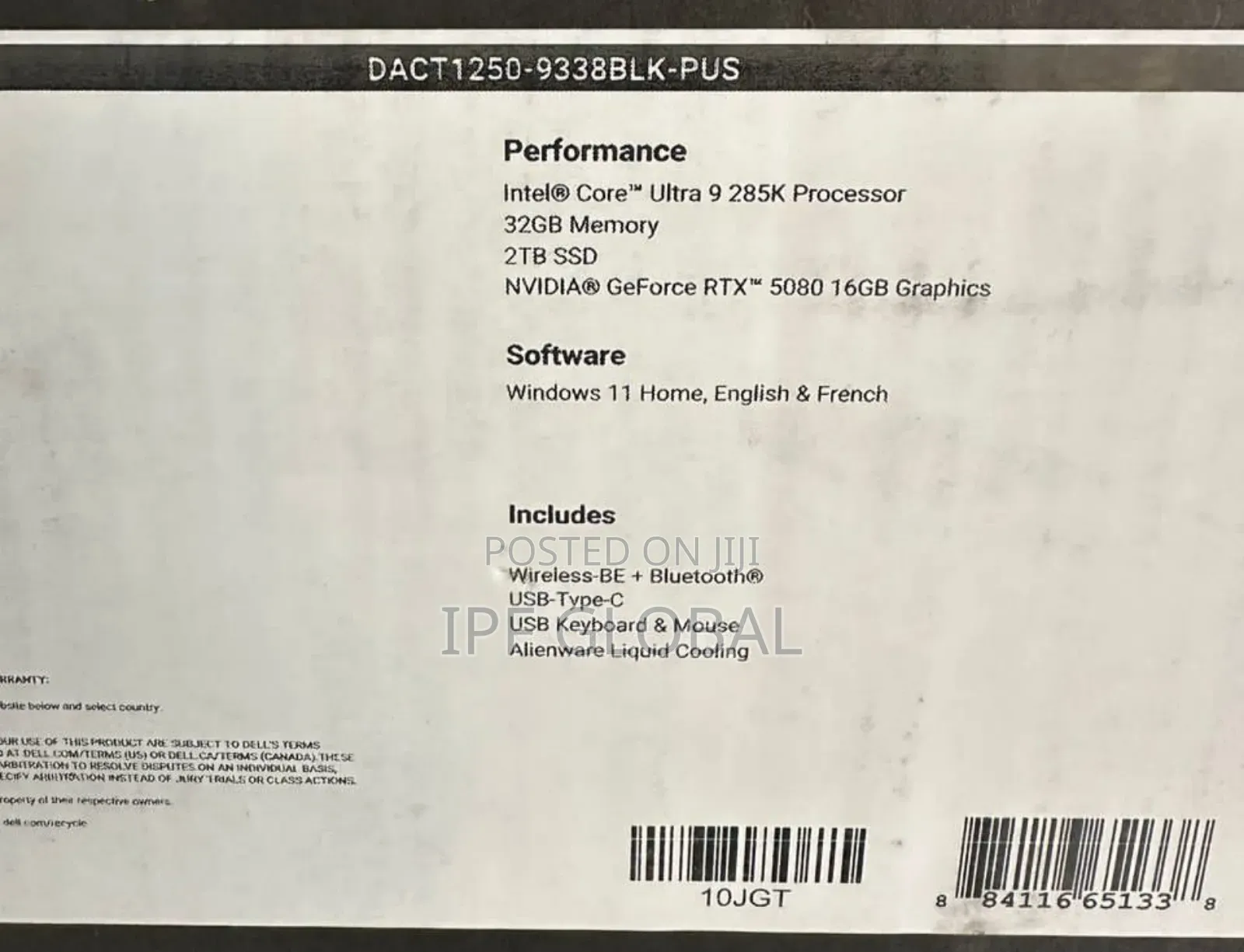 New Dell Alienware Aurora R12 32GB Intel Core Ultra 9 SSD 2T